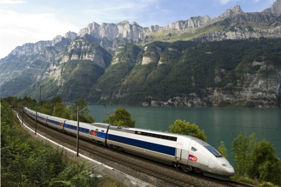 TGV in the Alps