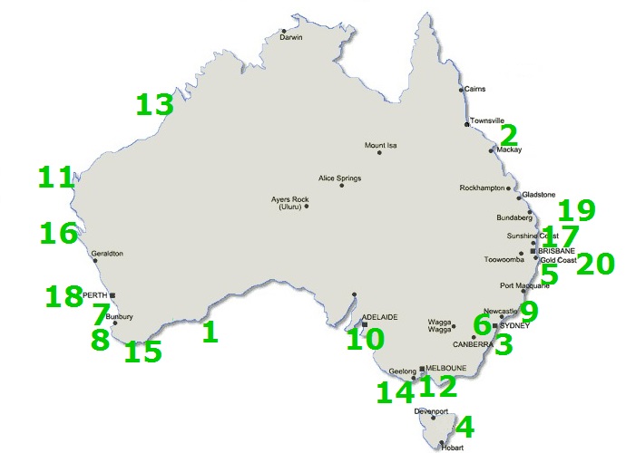 Whitehaven Beach Australia Map