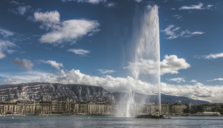Jet d'Eau fountain, Geneva