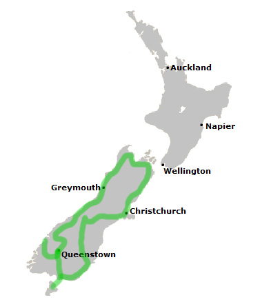 New Zealand Popular Itinerary Route