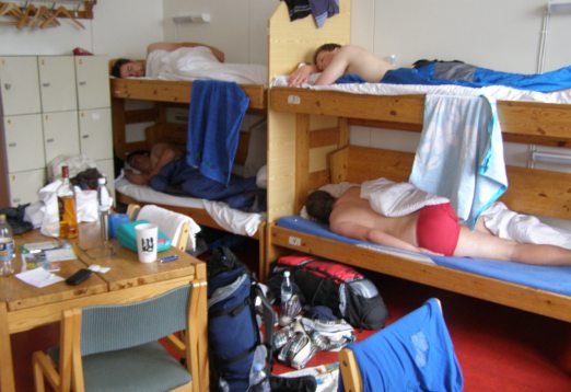 sleeping hostel