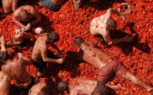 Tomato festival, Spain