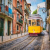 Lisbon tram street