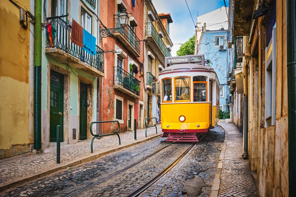 Lisbon tram street