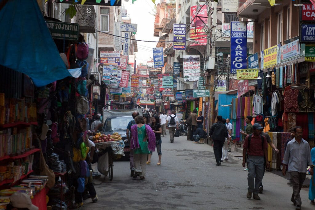 Busy street in Kathmandu, Nepal