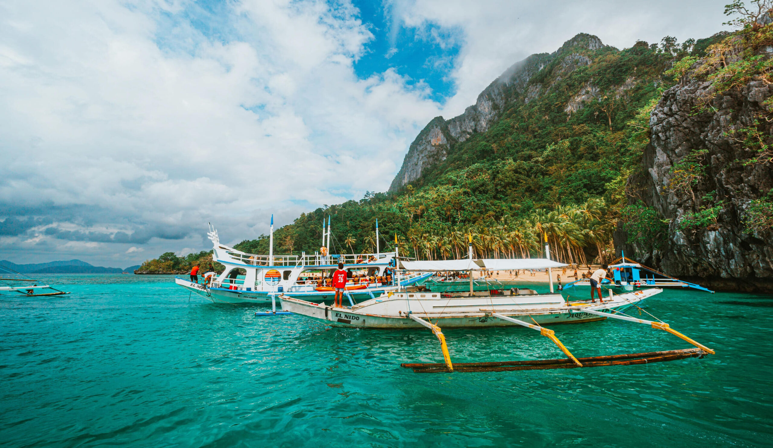 Boats in El Nido, the Philippines
