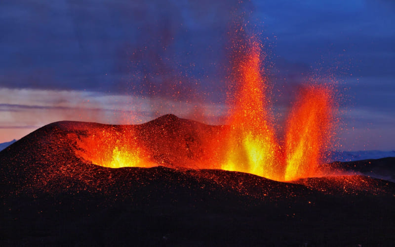 Volcano eruption, Iceland